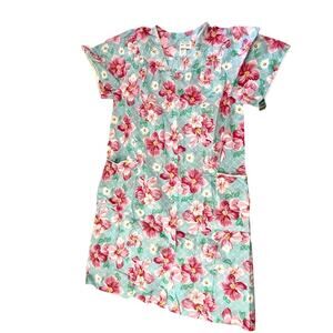 Vintage Kelly Reed Floral Pocketed‎ House Dress Womens Large CottageCore Granny